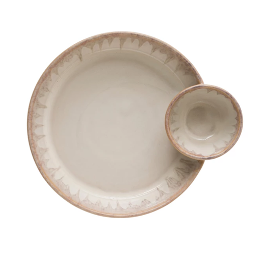 [177816-TT] Stoneware Serving Dish with Sections