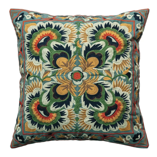 [177823-TT] Embroidered Pattern Pillow 18in 