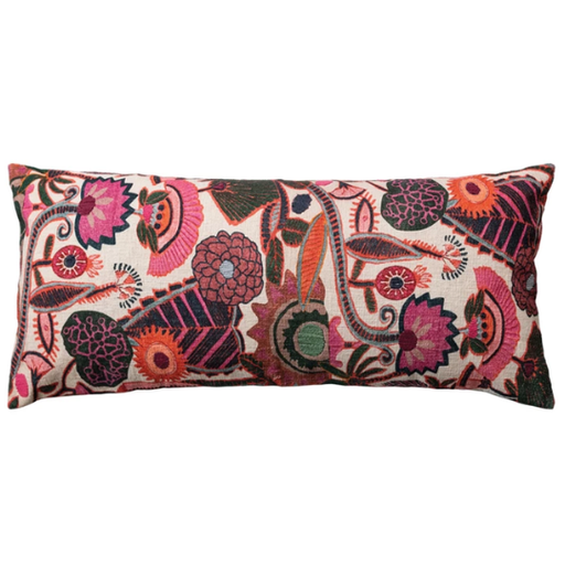 [177825-TT] Boho Embroidered Bolster 16x36in