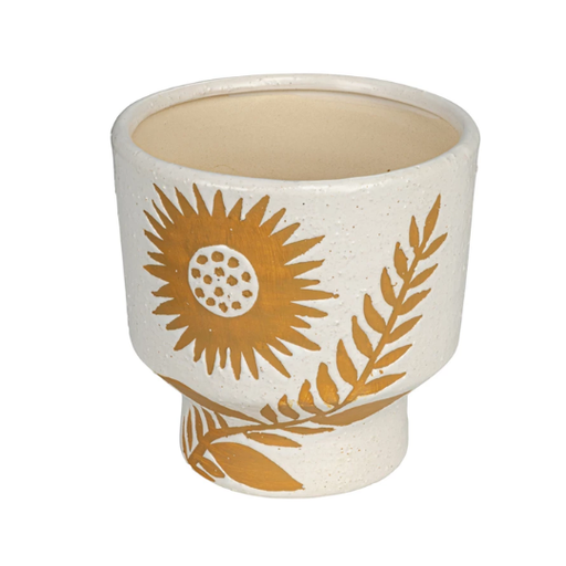 [177826-TT] Sunflower Footed Planter 5.5in 