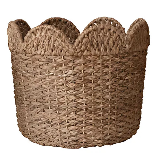 [177827-TT] Bankuan Braided Scalloped Basket 13in