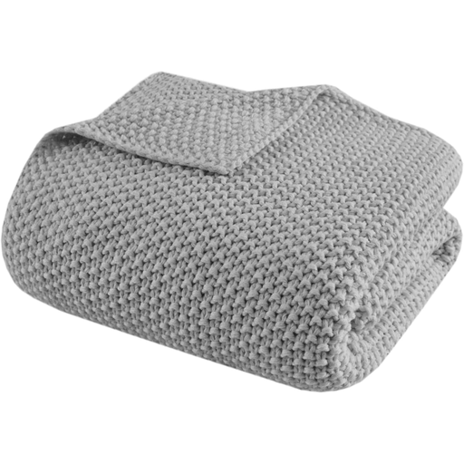 [177986-TT] Bree Knit Throw Grey
