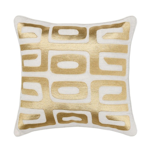 [178156-TT] Zelo Pillow Natural Gold 22x22in