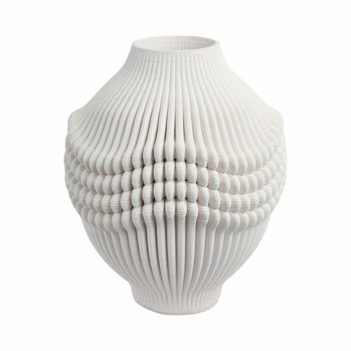 [178173-TT] Coultier 3D Printed Porcelain Vase 16in