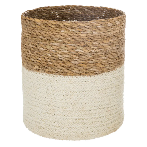 [178210-TT] Emmett Jute Basket White 8.25in