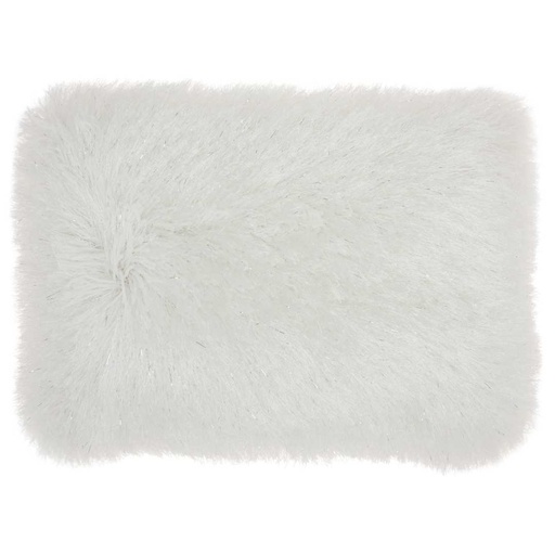 [178221-TT] Glitz Shag Pillow Ivory 5x20in