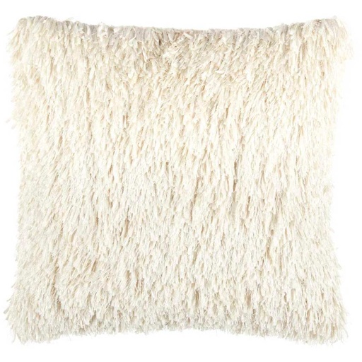 [178222-TT] Glitz Shag Pillow Ivory 20in