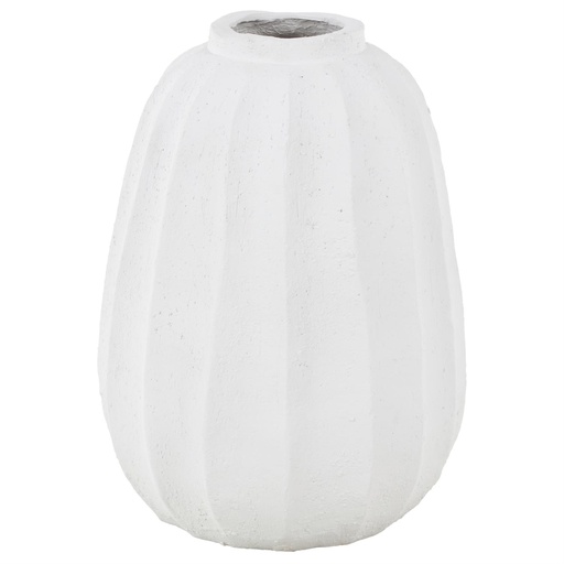 [178302-TT] Carved Grooves Vase White 23in