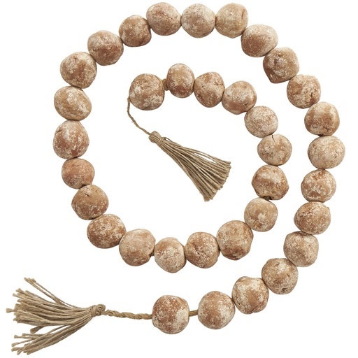 [178312-TT] Handmade Terracotta Beaded Garland 62in
