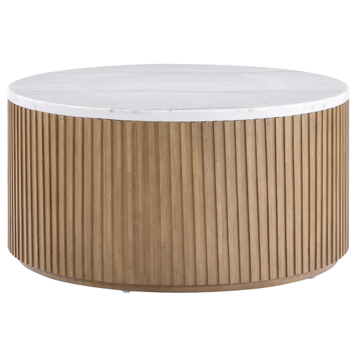 [178344-TT] Colvin Marble Cocktail Table Brown