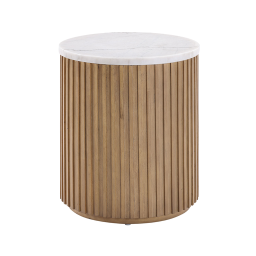 [178345-TT] Colvin Marble End Table Brown