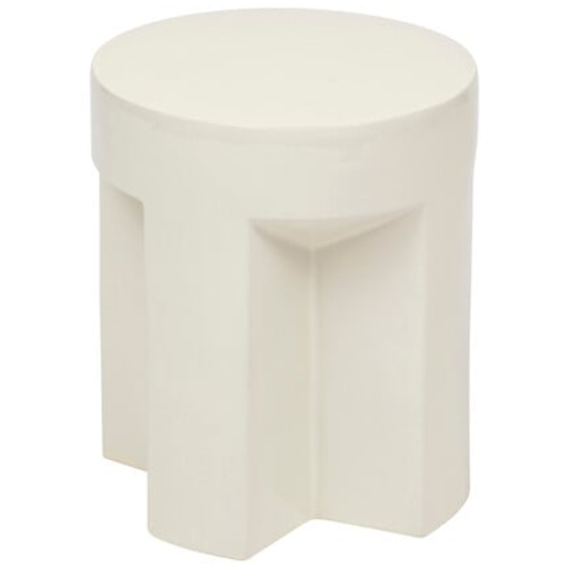 [178499-TT] Kriz Totem Coffee Table Ceramic Ivory