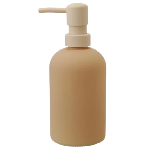 [178526-TT] Glass Soap Dispenser Glaze Tan