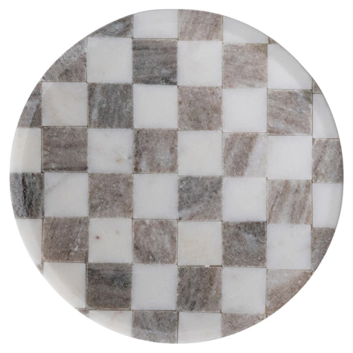 [178527-TT] Marble Checkered Bowl 8in