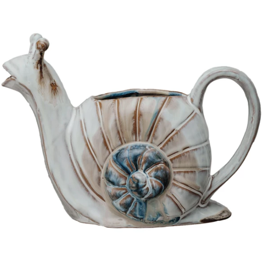 [178565-TT] Stoneware Snail Watering Can 24oz