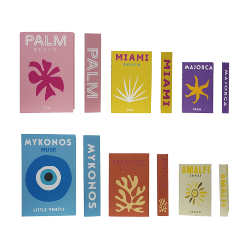 [178572-TT] Destinations Book Storage Boxes Assorted 3pc