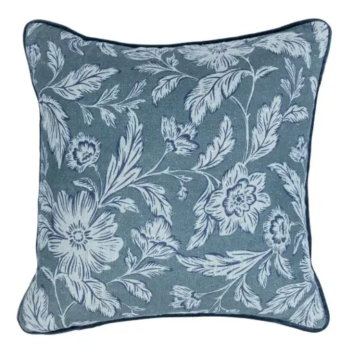 [178599-TT] Davenport Pillow Denim Blue 22x22in