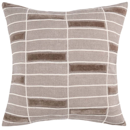 [178613-TT] Breccia Pillow Taupe 22x22in