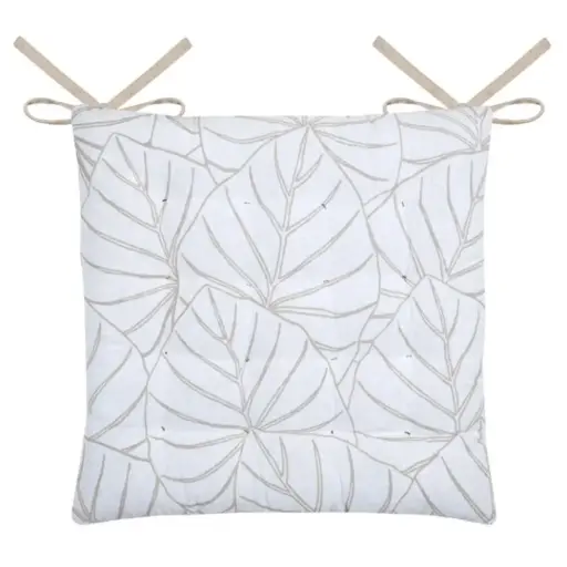 [178665-TT] Nova Chair Pad White Natural 15x15in