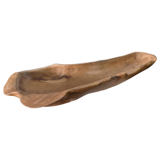 [178721-TT] Teak Wood Bowl Natural 39in
