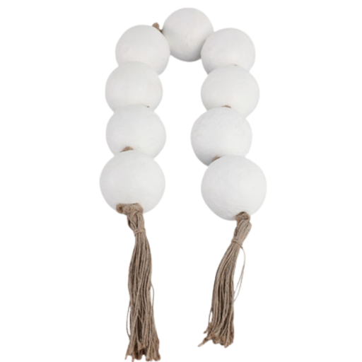 [178736-TT] Ecomix Bead Garland White 3x44in