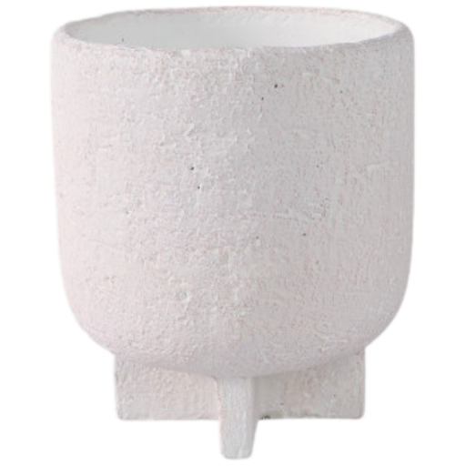[178740-TT] Modern Textured Footed Planter 7in