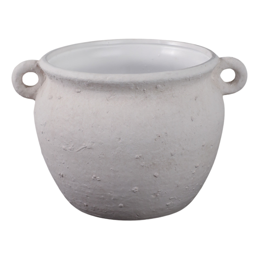 [178741-TT] Textured Stoneware Jug Planter 10in