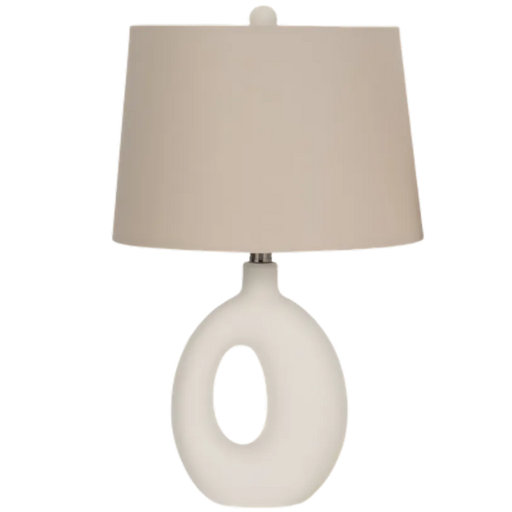 [178743-TT] Cut Out Table Lamp White 23in