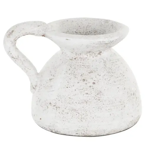 [178778-TT] Antique Style Textured Pot Cream 11in