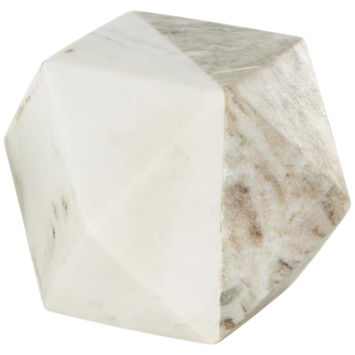 [178788-TT] Two-Toned Marble Decorative Cube 4in
