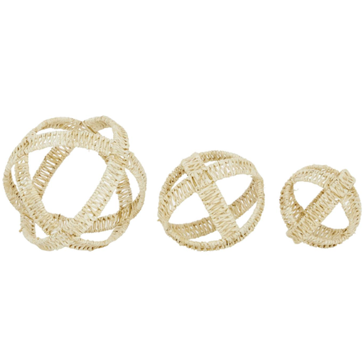 [178804-TT] Woven Rattan Open Orbs 3pc