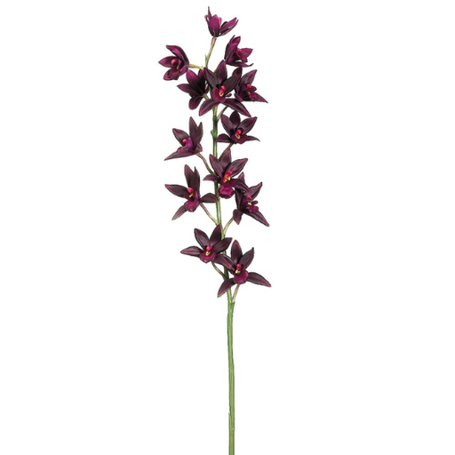 [178822-TT] Cymbidum Orchid Spray Plum 38in