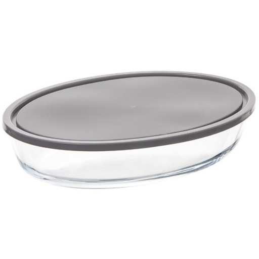 [178842-TT] Keepeat Glass Dish Oval 12x8in