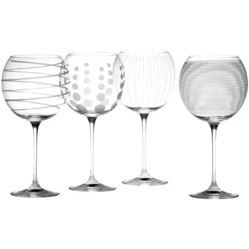 [178955-TT] Cheers Balloon Wine Glass Set 4pc