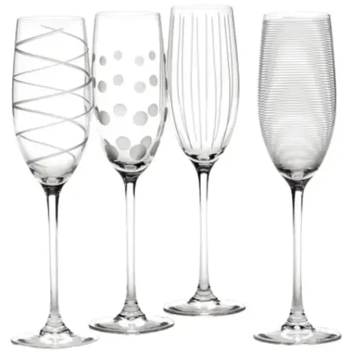 [178956-TT] Cheers Champagne Flute Set 4pc