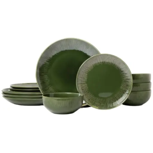 [178967-TT] Jardin Porcelain Dinnerware Set  12pc