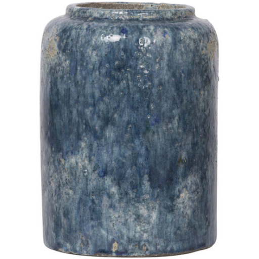 [179120-TT] Firth Round Vase Blue 7x9.5in