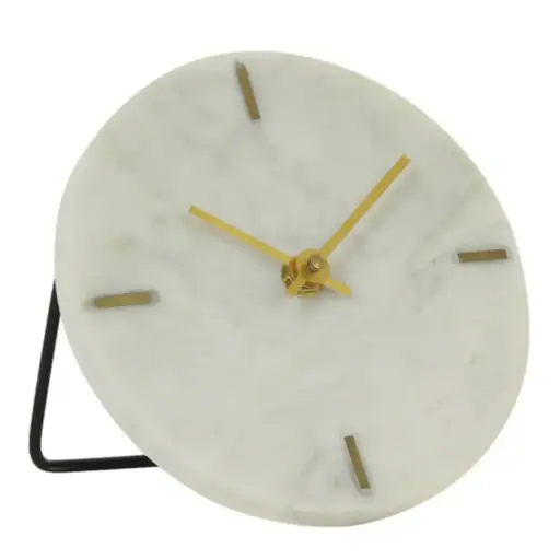 [179478-TT] Moreno Marble Clock 6in