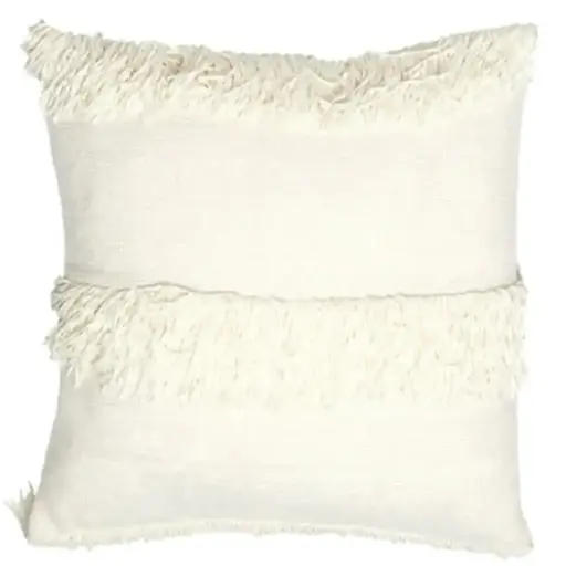 [179483-TT] Luani Fringe Pillow Cream 18in