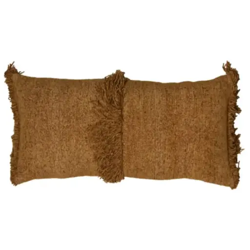 [179495-TT] Luani Fringe Bolster Cognac 12x24in