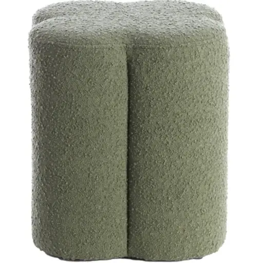 [179610-TT] Nalani Boucle Pouf Green 14x18in