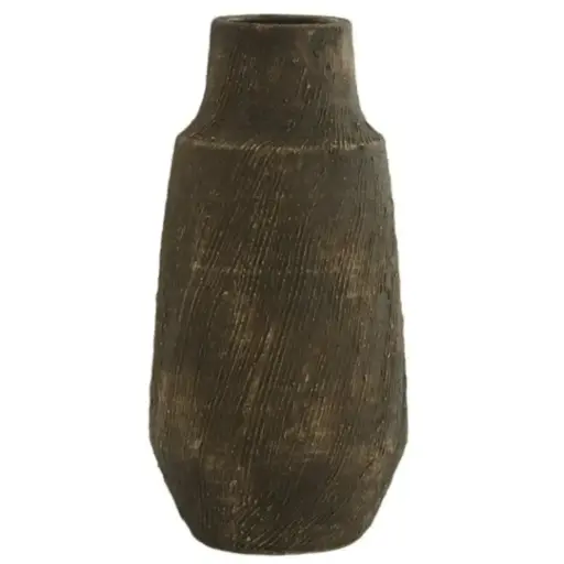 [179515-TT] Kidira Ceramic Vase Brown 18in