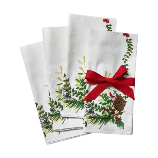 [179631-TT] Winter Sprig Napkin 4pc