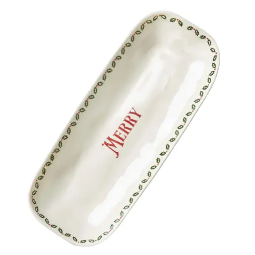 [179642-TT] Merry Rectangular Platter