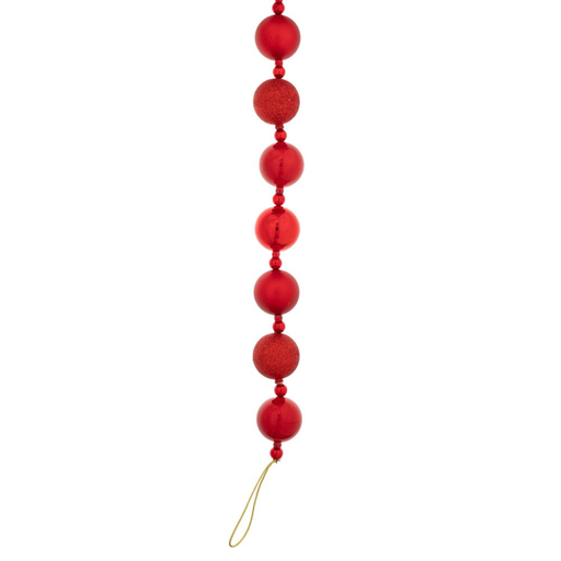 [179653-TT] Garland with Baubles Red