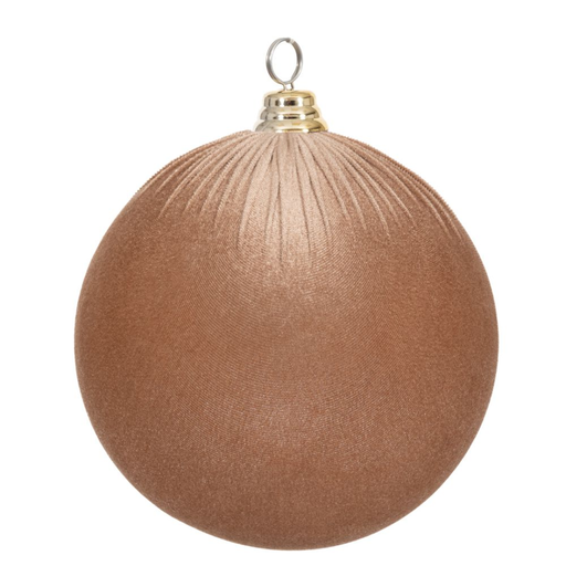 [179663-TT] Velvet Bauble Beige 10in