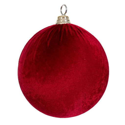 [179670-TT] Velvet Bauble Burgundy 6in