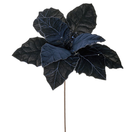 [179678-TT] Poinsettia Stem Blue 15x24in