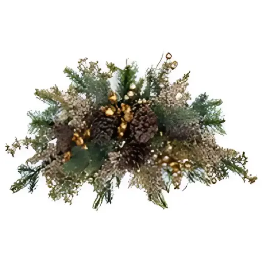 [179691-TT] Swag with Pine Cones and Berries Champagne 26in