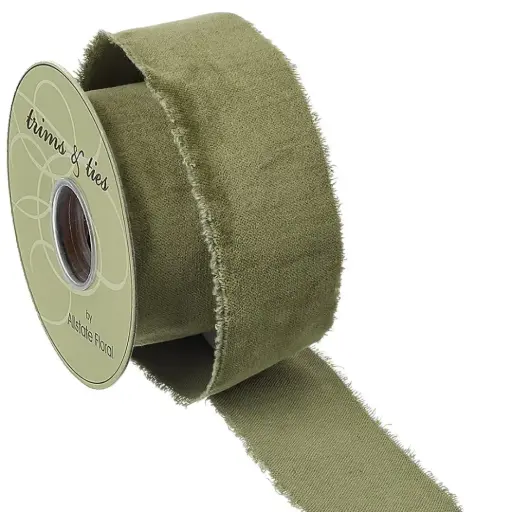 [179709-TT] Velvet Ribbon Green 2in 5yd